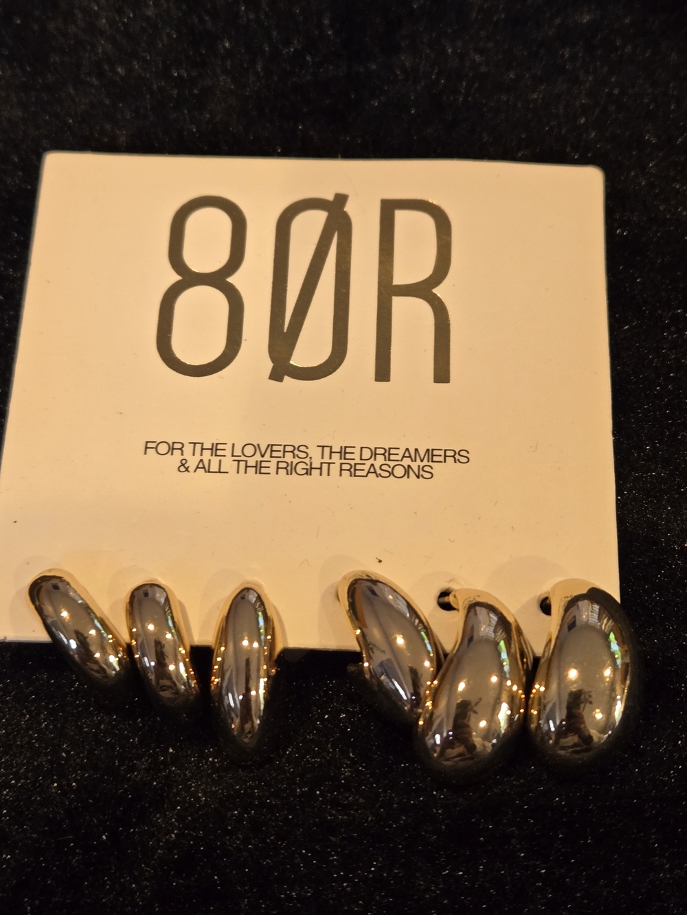 8 Other Reasons Charlotte Hoop Set. Gold Tone